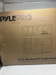 Pyle Sound 4 Channel BT Compatible Professional Portable Digital DJ Console - Picture 1 of 13
