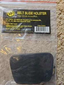 PS Products Belt Slide Holster For Small 2 Medium Hand Guns. Snake Skin, R/L - Picture 1 of 4