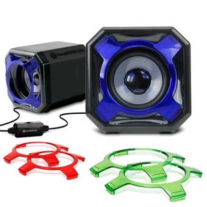 SonaVERSE GS3 USB 2.0 Stereo Speakers For PC Computer Laptop with Interchangeabl - Picture 1 of 9