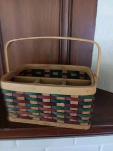 Utensil Basket Christmas W/Santa Or Use Other Side For Any Occasion - Picture 1 of 5