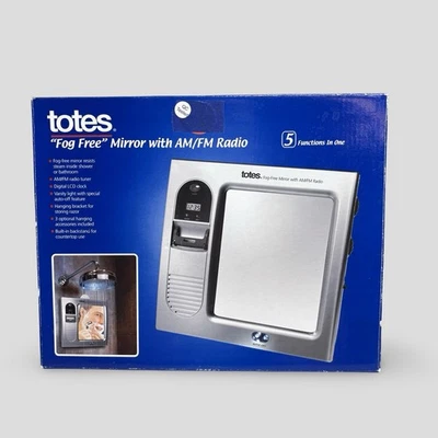 Сумки зеркало без запотевания с AM/FM радио душа бритвы вешалка часы свет проверен - Изображение 1 из 4