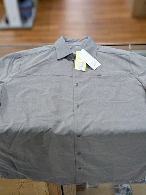 All in Motion Mens Woven LS Button Up, Gray, L, Retail $28 - Image 1 of 4