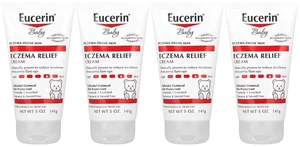 Eucerin Baby Eczema-Prone Skin Eczema Relief Body Cream 5oz-Pack of 4 Tubes - Picture 1 of 2