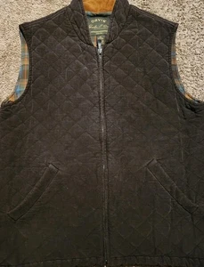 Charles F Orvis Signature Collection Men’s Medium Vest Quilted Lined Brown Zip - Picture 1 of 7
