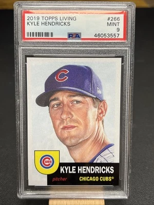 Kyle Hendricks 2019 Topps Living PSA 9 Graded Card Chicago Cubs #266 E1 - Image 1 of 2