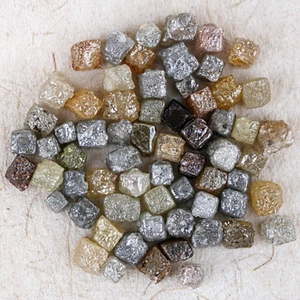 2.00+ C.T.W 6PCS CUBE Natural Loose Diamond Squar Fancy Sparkly Diamonds - Picture 1 of 4