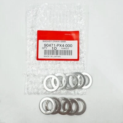10PC 18MM TRANS DRAIN PLUG CRUSH WASHER GASKETS FOR HONDA/ACURA 90471-PX4-000 - Image 1 of 4