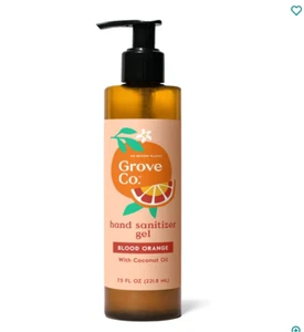 Grove Hand Sanitizer Gel Blood Orange Scent w/Moisturizing Coconut Oil - 2 Pack - Picture 1 of 3