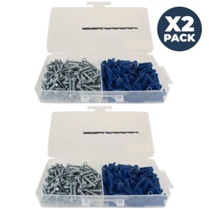 Kit de anclaje de 200 piezas con broca de 3/16" #8 tornillos de 1" juego de paquete de 100 x2 - Imagen 1 de 5