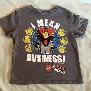 Legos The Movie 2014 T-Shirt Lego Kid’s Size 7 Gray Excellent Condition - Picture 1 of 4