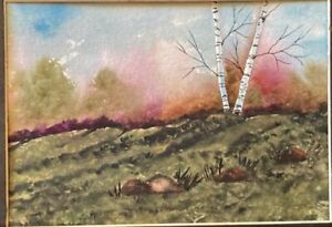 Original watercolor painting, 5x7 original and signed   Landscape