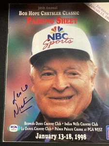 LESLIE NIELSEN SIGNED BOB HOPE PROGRAM PSA - Picture 1 of 2