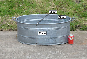 vintage old galvanized bath metal bath tub dog washing - 72 cm - FREE DELIVERY