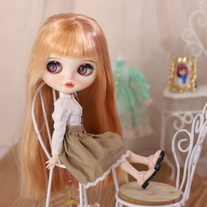 12" Blythe doll Nude hand-painted special makeup Long straight hair with bangs - Picture 1 of 7