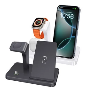 3In1 Wireless Charger Charging Station For Apple Watch 9 Air Pods iPhone 16 Pro - Picture 1 of 25