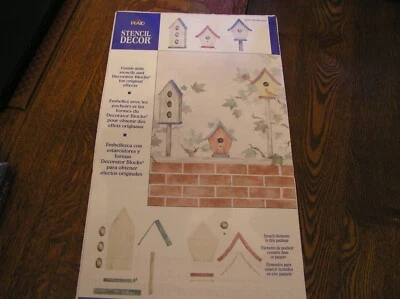 Plaid Stencil Decor 4~~18" PreCut Stencil Sheets BIRDHOUSES Only #26853~~NIP!! - Image 1 of 4