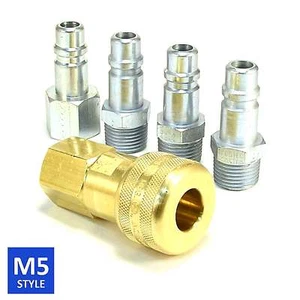 Foster 5 Series Brass Quick Coupler 1/2 Body 1/2 NPT Air Hose and Water Fittings - Picture 1 of 10