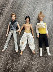 3 Disney Male Boy Dolls Aladdin And Other Prince Men - Picture 1 of 15