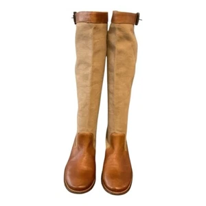 Women's Frye canvas and leather filed boots, size 6 - Picture 1 of 8