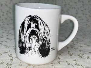 Lhasa Apso Dog Portrait Illustration Cindy Farmer Rosalinde Porcelain Coffee Mug