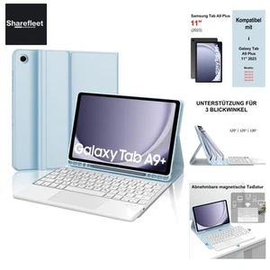 Tablet A9 Plus Tastatur - Galaxy Tab A9 Plus Hülle mit Tastatur, [QWERTZ Deut... - Afbeelding 1 van 7