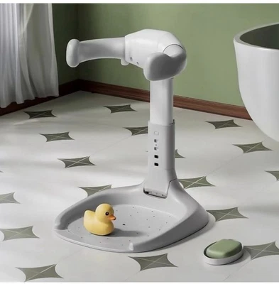 PandaEar Soporte de Ducha para Bebé Soporte de Baño Ajustable para Bebé con Mango de Seguridad Plegable Foto 1 de 4