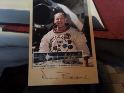 Autogrammkarte Raumfahrt Alan Bean USA Original Apollo 12 - Bild 1 von 3