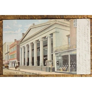 "El edificio Arcade, construido en 1828, Providence R.I". - POSTAL C. 1901-1907 - Imagen 1 de 2