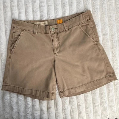 Pantalones Cortos Anthropologie Pilcro Talla 27 Beige Tostado Hifén Mezcla de Algodón Foto 1 de 4