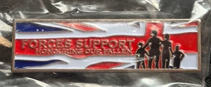 FORCE SUPPORT HONOURING OUR FALLEN UNION JACK PIN BADGE - 50% HELP FOR HEROES - Picture 1 of 3