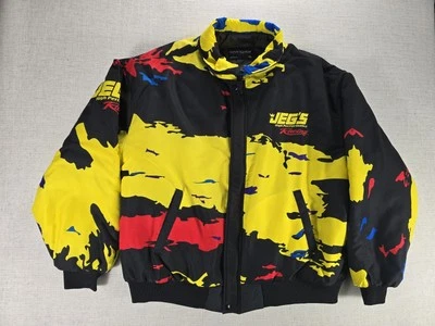 JEGS Racing Full Zip / Button  up  Jacket XL  Vintage Swingster Made In USA - Image 1 of 4