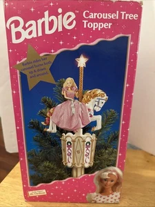 Barbie Carousel Christmas Tree Topper 1997 Tested Working Mr. Christmas -Tested - Picture 1 of 10