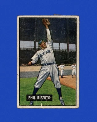 1951 Bowman Set-Break # 26 Phil Rizzuto GRAU BAIXO (crease) *GMCARDS* - Imagem 1 de 2