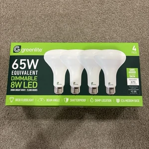 Greenlite LED Floodlight 8w/65w Equivalent Dimmable 4-Pack - Picture 1 of 1
