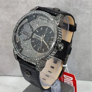 Reloj analógico Diesel Mini Daddy de moda de acero chapado en iones negro Dz7328 - Imagen 1 de 6