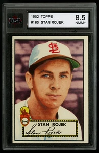 1952 TOPPS BASEBALL ~ #163 ~ STAN ROJEK ~ ST. LOUIS BROWNS ~ KSA 8.5 - Picture 1 of 2