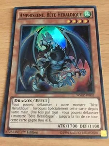 Carte Yu-Gi-Oh! WSUP-FR003 Amphisbène, Bête Héraldique (Super Rare) 1ere Edition - Imagen 1 de 1