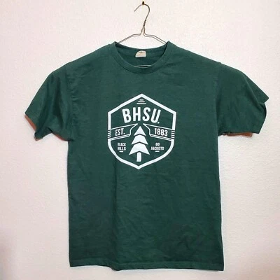 BHSU Black Hills State University T-Shirt XL Yellow Jackets South Dakota Green - Image 1 of 4