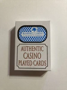 Rampart Casino Playing Cards Blue Played Used Deck Las Vegas Nevada - Picture 1 of 2