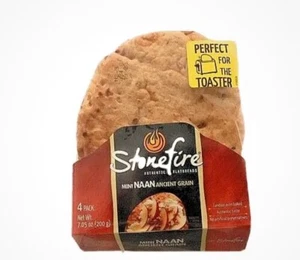Stonefire mini Naan Fresh Authentic Flatbreads, (Ancient Grain) 3 Pack 12 Total - Picture 1 of 1