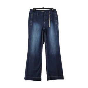 New Level 99 Women’s Natasha Flare Jeans Medium Wash Wide Leg Denim Jeans sz 28 - Picture 1 of 12