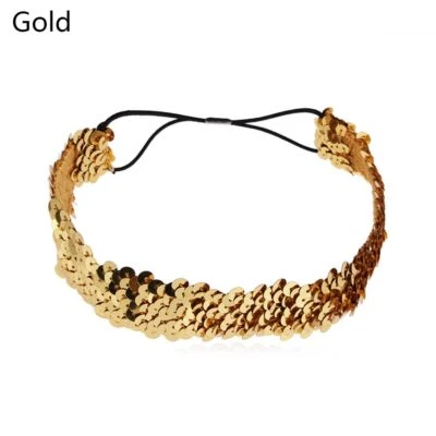 Prendas para la cabeza para niñas Mujeres Moda Brillante Lazo Brillo Diadema Lentejuelas Diadema Elástica Foto 1 de 4