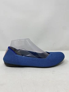 Rothy's The Flat Indigo Ministripe Blue Round Toe Ballet Flat Size 9 RETIRED - Imagen 1 de 9