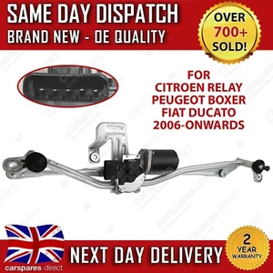 PEUGEOT BOXER / CITROEN RELAY / FIAT DUCATO 2006-ON FRONT WIPER MOTOR & LINKAGE - Picture 1 of 3