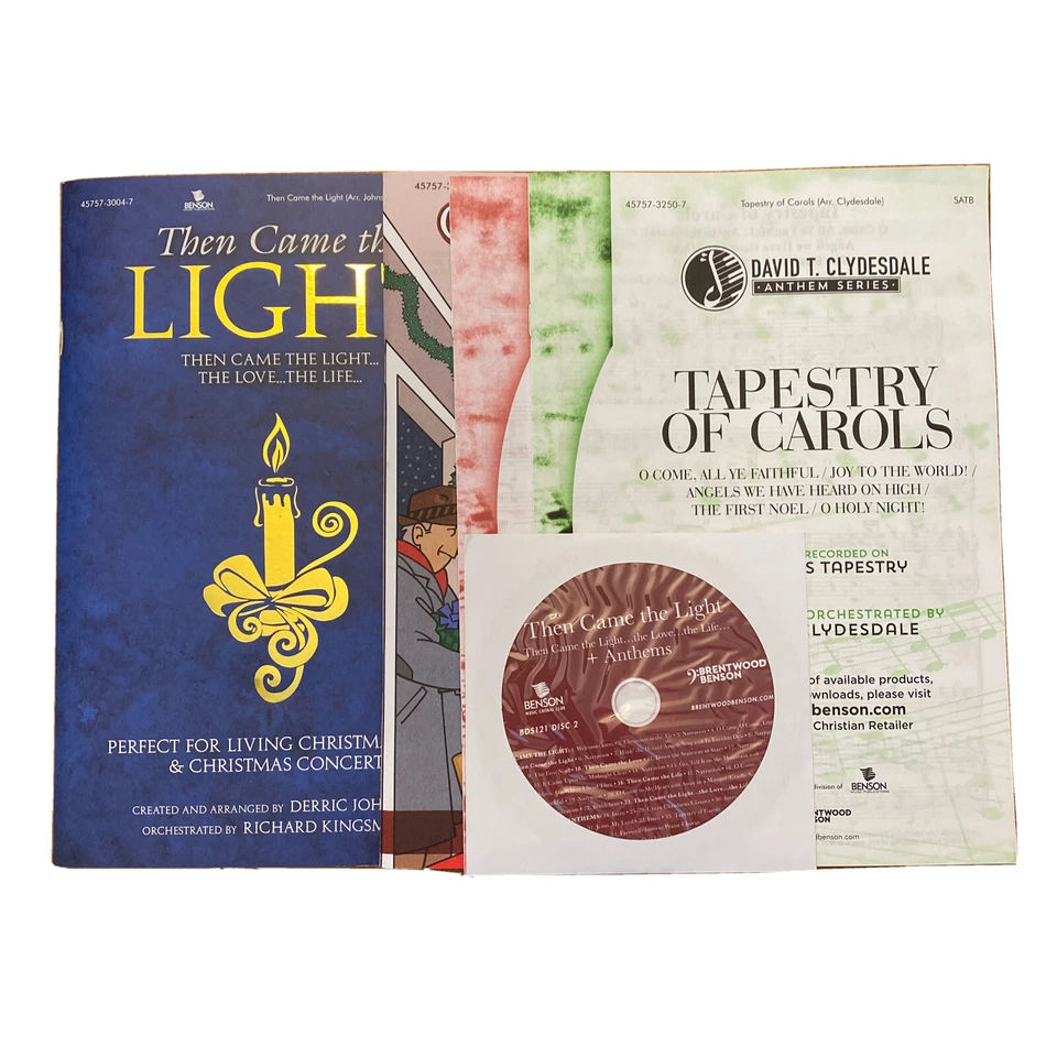 THEN CAME THE LIGHT Choral Book/CD Combo~DERRIC JOHNSON~Christmas~Benson~NEW - Image 1 of 1