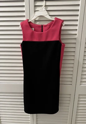 女童 7 码无袖 Amy Byer 热粉色和黑色连衣裙 — 第 1/4 张图片