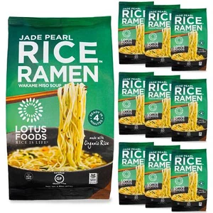 Lotus Foods Jade Pearl Organic Rice Ramen Noodles With Miso Soup - Gluten Fre... - Picture 1 of 7