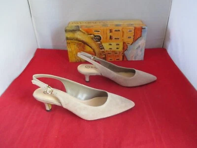 BELLA VITA Scarlett Slingback Suede Pumps $115 - US Size 8 1/2 - Almond   #995 - Image 1 of 4