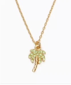 kate spade California dreaming Pave Palm Tree pendant necklace 65d - Picture 1 of 7