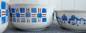 5er Schüssel Set Spritzdekor Keramik u.a. VEB Torgau 50er Jahre DDR - Bild 1 von 6